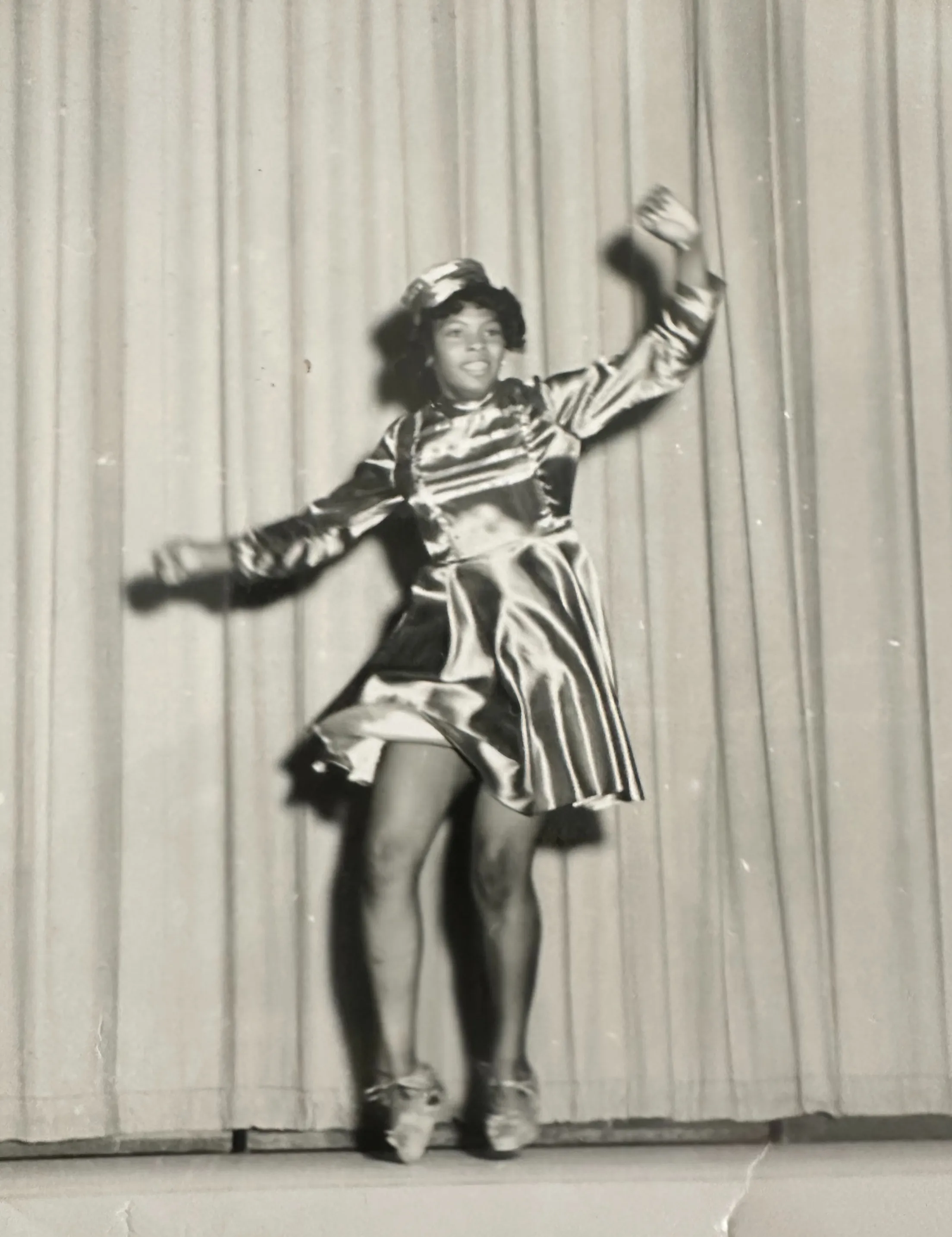 Mary Johnson at a young age and dancing